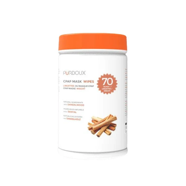 Purdoux™ CPAP Mask Wipes Canister - Sandalwood (Scented)